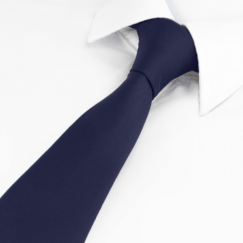 Clip On Tie - Plain Navy